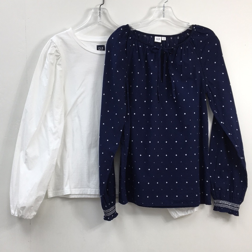 Gap Women's Long Sleeve Blouse Bundle of 2 Size Small Tall EXCELLENT Condition